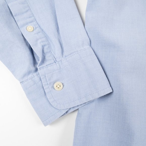 J. Crew 100% cotton blue button down shirt size L - Picture 2 of 9